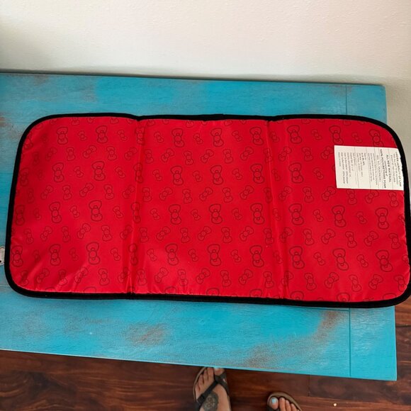 Ju-Ju-Be X Hello Kitty Red Polka Dot & Striped Backpack Diaper Bag w/ Mat - Picture 9 of 13